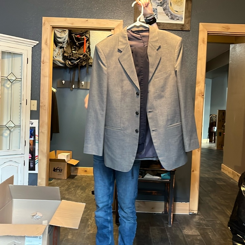 Suit and slacks.